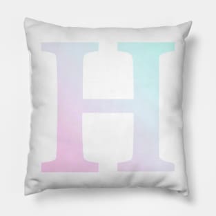 The Letter H Cool Colors Design Pillow