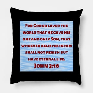 Bible Verse John 3:16 Pillow