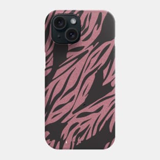 rose pink zebra stripes pattern Phone Case