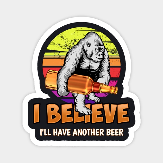 Bigfoot Beer Humor Funny Drinking Quote Funny Cryptozoology Magnet by GigibeanCreations