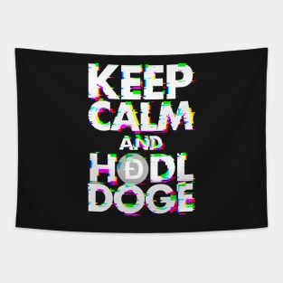 Keep Calm and Hodl Doge Tapestry