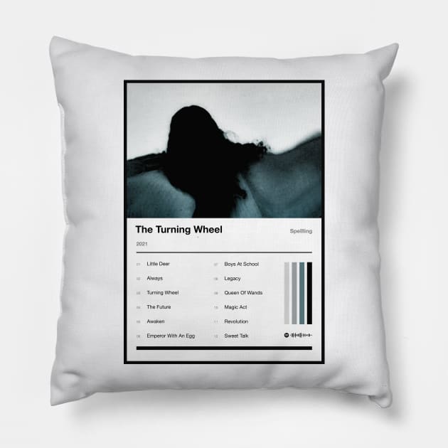 The Turning Wheel Tracklist Pillow by fantanamobay@gmail.com