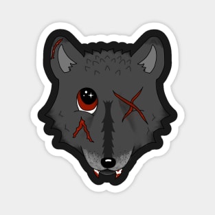 Shar Zombie Wolf-dog Magnet