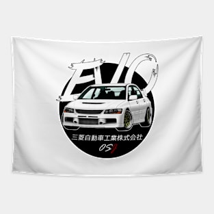 JDM EVO White Black Sun Edition Tapestry