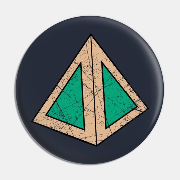 Green Triangles Legion Pin by shamusyork