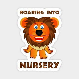 Roaring Into Nursery (Cartoon Lion) Magnet