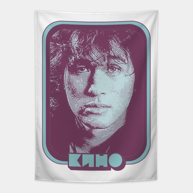 KINO / Кино́ - - Viktor Tsoi Retro Fan Design Tapestry by DankFutura