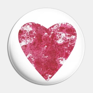 Abstract eed painted heart Pin