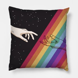 Reaching hands Pillow