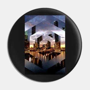 Beautiful Brisbane City River - A Geometric Print Pin