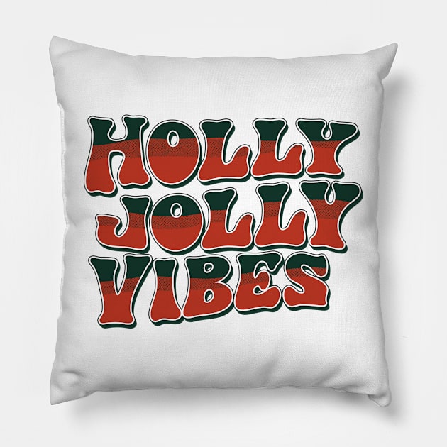 holly jolly vibes Pillow by Juniorilson