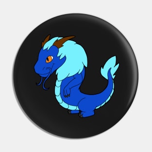 Indigo Chinese Dragon Pin