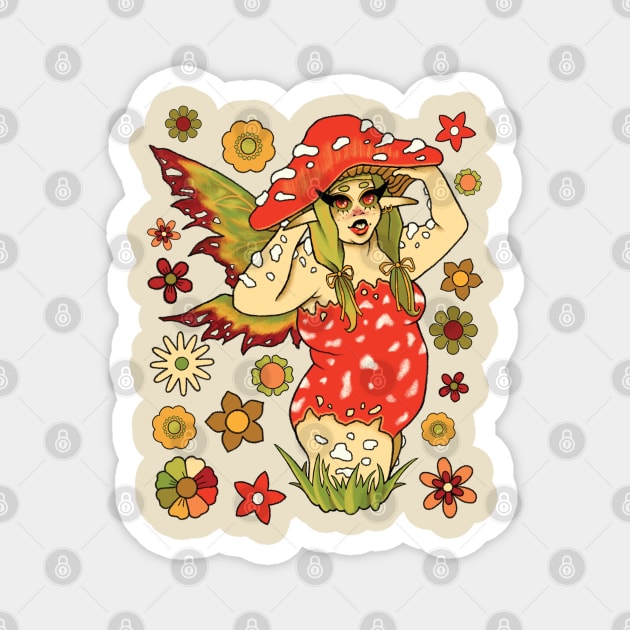 Cottagecore Plus Size Mushroom Fairy - Softcore Magnet by ShopSoftcore