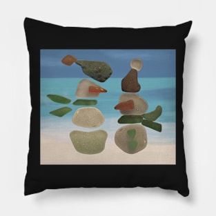 Finding Unexpected Sea Glass at the Beach Pillow