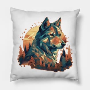 Abstract wolf Pillow