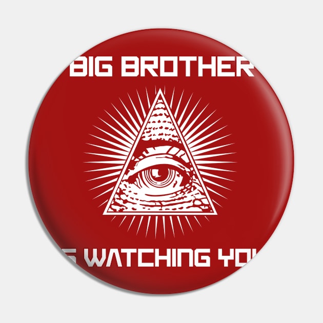 Big Brother Is Watching You Pin by Liberty Art