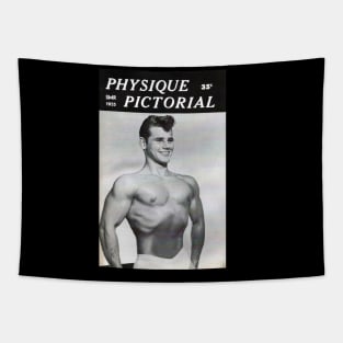 PHYSIQUE PICTORIAL - Vintage Physique Muscle Male Model Magazine Cover Tapestry