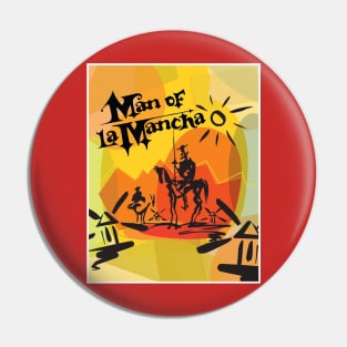 Man of La Mancha Don Quixote Tilting at Windmills Print Pin