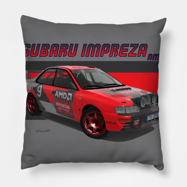 Subaru Impreza GrpA Pillow by PjesusArt