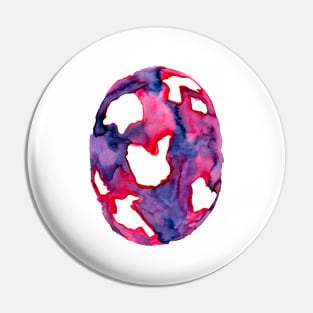 Vibrant Pink, Purple, and Magenta Watercolor Abstract Orb Pin