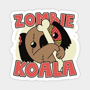 Cute Zombie Koala // Funny Halloween Zombie Animals Magnet