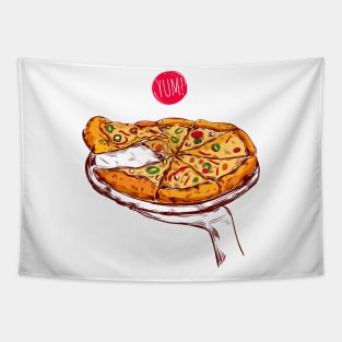 Yum Pizza Tapestry