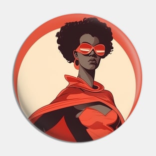 African Queen, Afro Superhero, Female Warrior, Black History Pin