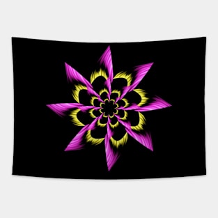 Pink and yellow mandala Tapestry