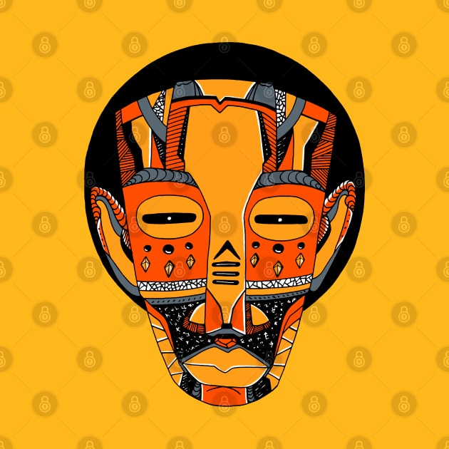 Orangrey African Mask No 3 by kenallouis