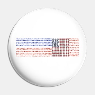 Red & Blue Retro American Flag Pin