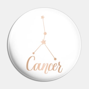 Cancer Zodiac Constellation in Rose Gold Pin