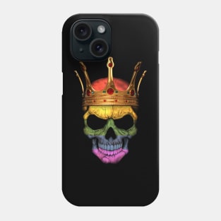 Rainbow Flag Skull with Crown Phone Case