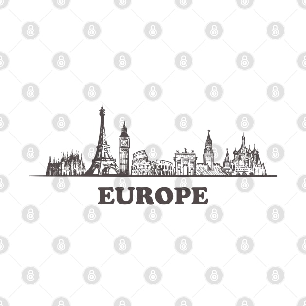 Europe sketch by Mako Design 