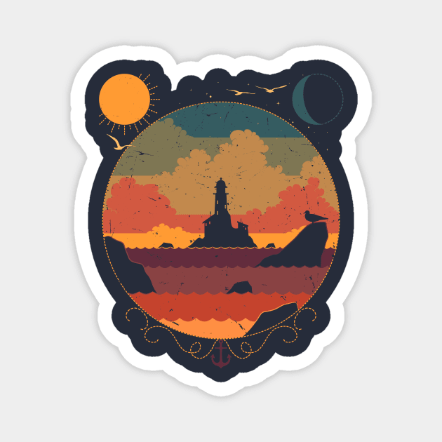 Lighthouse Dusk Magnet by Max58