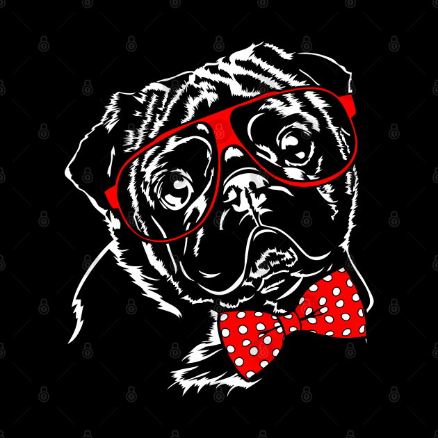 Funny Cute Pug mom dog lover by wilsigns