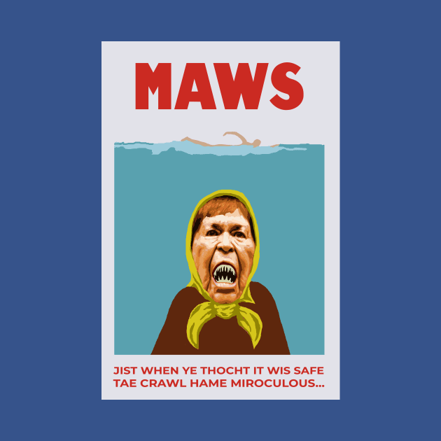 Spoof Scottish Jaws Movie Poster by TimeTravellers