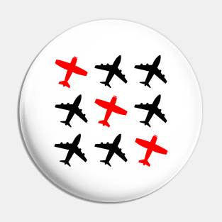 Airplane Tic Tac Toe Pin