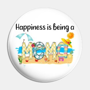 Happiness Is Being A Mema Summer Beach Happy Mother's Day Pin