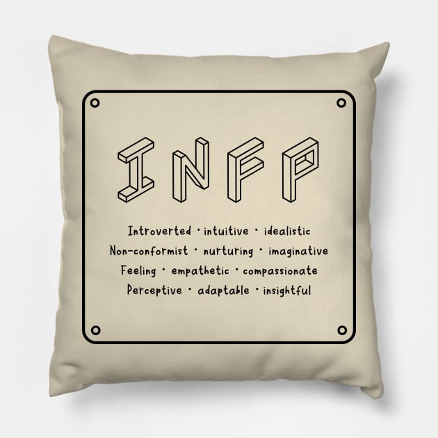 INFP Personality Pillow by Aome Art