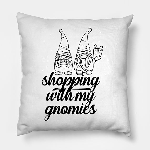 Shopping With My Gnomies Pillow by nextneveldesign