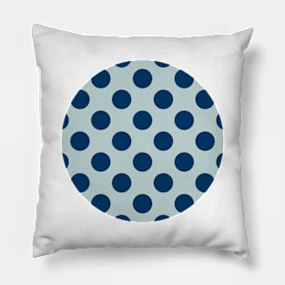 Lunares Azul Marino Fondo Azul Claro Estilo Flamenco Pillow