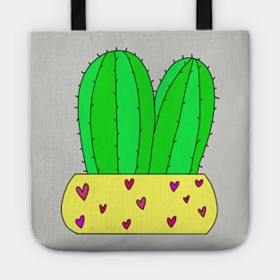 Cute Cactus Design #6: 2 Cacti In Love Tote