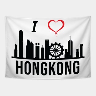 I love Hong Kong Skyline Hong Kong South East Asia Tapestry