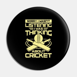 Funny Cricket Player Gift Pin