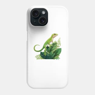 green anole Phone Case