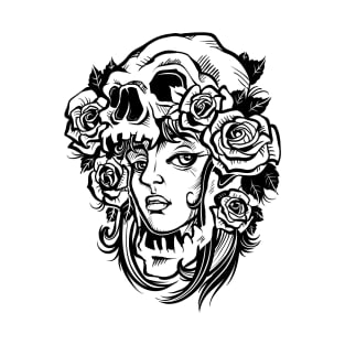 Girl in Skull T-Shirt