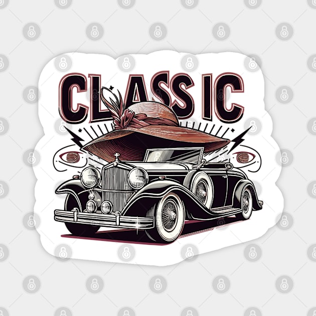 Classic Car Magnet by Vehicles-Art