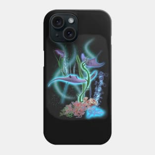 Stingrays in the Dark Phone Case