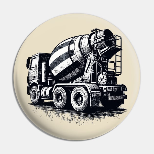 Concrete Mixer Truck Pin by Vehicles-Art