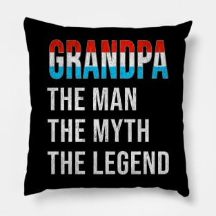 Grand Father Luxembourgish Grandpa The Man The Myth The Legend - Gift for Luxembourgish Dad With Roots From  Luxembourg Pillow